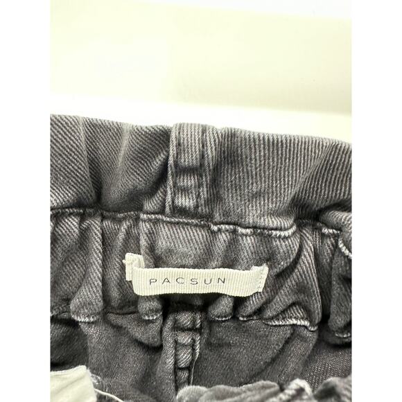 PacSun Black High-Rise Paperbag 100% Cotton Mom Jeans Women's Size 30 - Picture 5 of 9